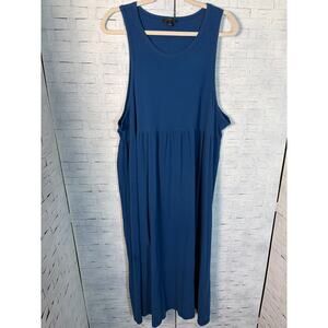 J Jill women’s knit sleeveless dress maxi jumper  minimalist pocket plus size ￼